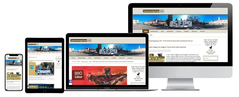 SEO-optimalizált városi információs portál – Digital Studio. Sepsiszentgyörgy hírportál és digitális archívum weboldal készítése.