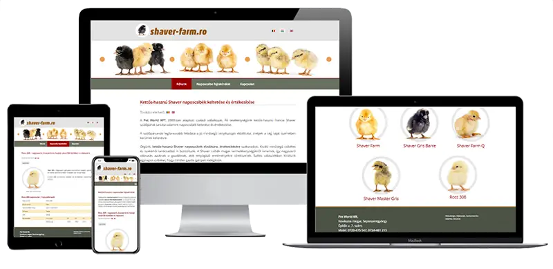 Site web profesional multilingv realizat pentru Shaver-Farm, lider în avicultură